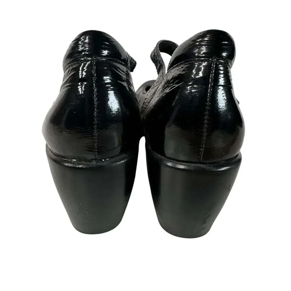 Naot Classic Pleasure Mary Jane Black Leather Comfort Work Shoes EU 38